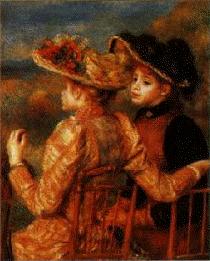 Pierre Renoir Two Girls Sweden oil painting art